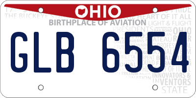 OH license plate GLB6554