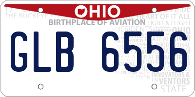 OH license plate GLB6556