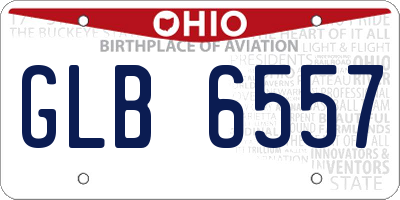 OH license plate GLB6557