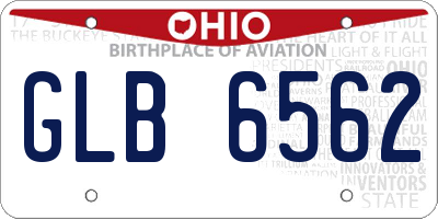 OH license plate GLB6562