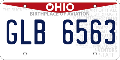 OH license plate GLB6563