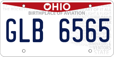OH license plate GLB6565