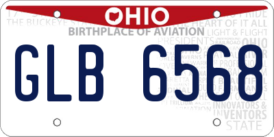 OH license plate GLB6568