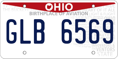 OH license plate GLB6569
