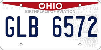 OH license plate GLB6572