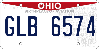 OH license plate GLB6574