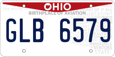 OH license plate GLB6579