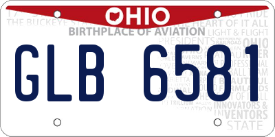 OH license plate GLB6581