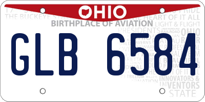 OH license plate GLB6584