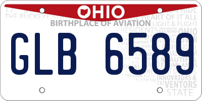 OH license plate GLB6589