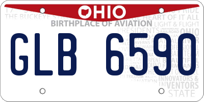 OH license plate GLB6590