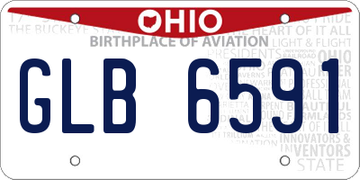 OH license plate GLB6591
