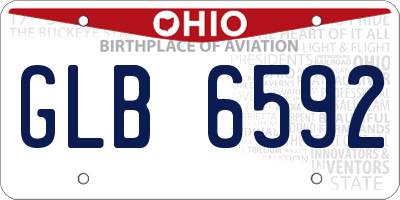 OH license plate GLB6592