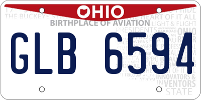 OH license plate GLB6594