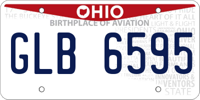 OH license plate GLB6595