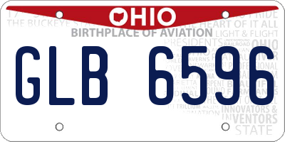 OH license plate GLB6596