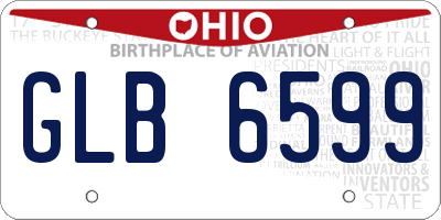 OH license plate GLB6599