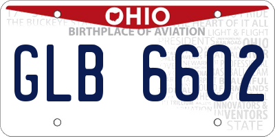 OH license plate GLB6602