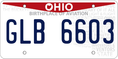 OH license plate GLB6603