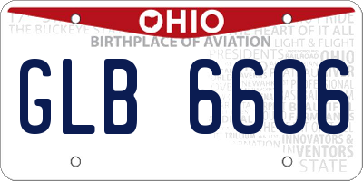 OH license plate GLB6606