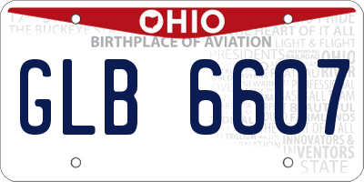 OH license plate GLB6607