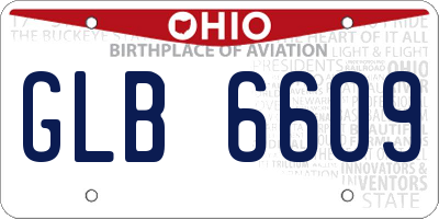 OH license plate GLB6609