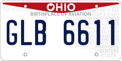 OH license plate GLB6611