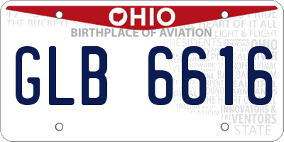 OH license plate GLB6616