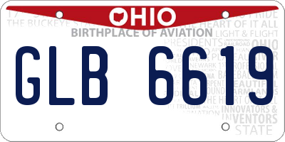 OH license plate GLB6619