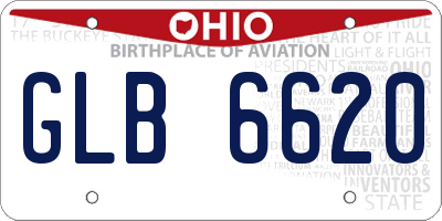 OH license plate GLB6620