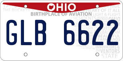 OH license plate GLB6622
