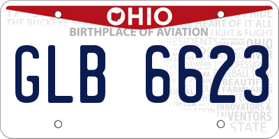 OH license plate GLB6623