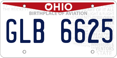 OH license plate GLB6625