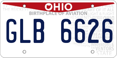 OH license plate GLB6626