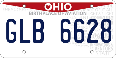 OH license plate GLB6628