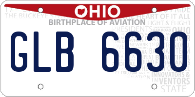 OH license plate GLB6630