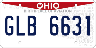 OH license plate GLB6631