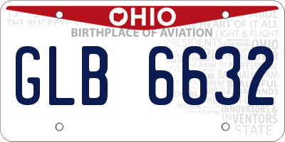 OH license plate GLB6632