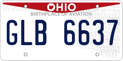 OH license plate GLB6637
