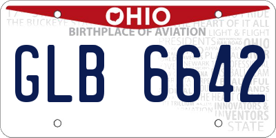 OH license plate GLB6642
