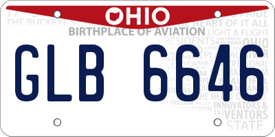 OH license plate GLB6646