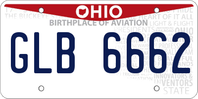 OH license plate GLB6662