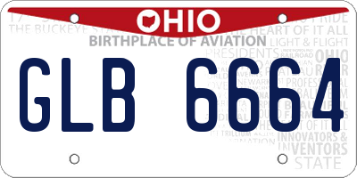 OH license plate GLB6664