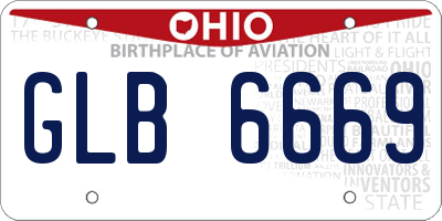 OH license plate GLB6669