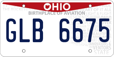 OH license plate GLB6675