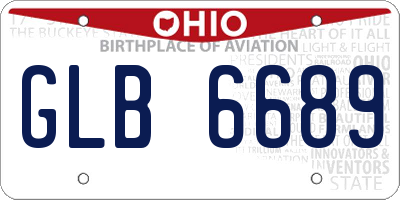 OH license plate GLB6689