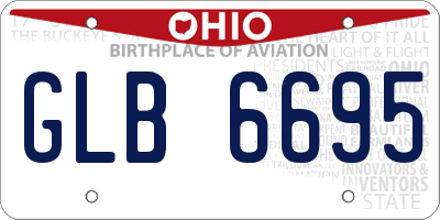 OH license plate GLB6695