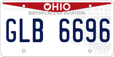 OH license plate GLB6696