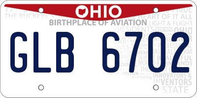 OH license plate GLB6702