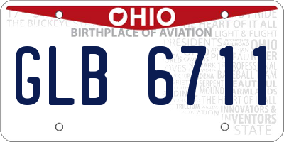 OH license plate GLB6711